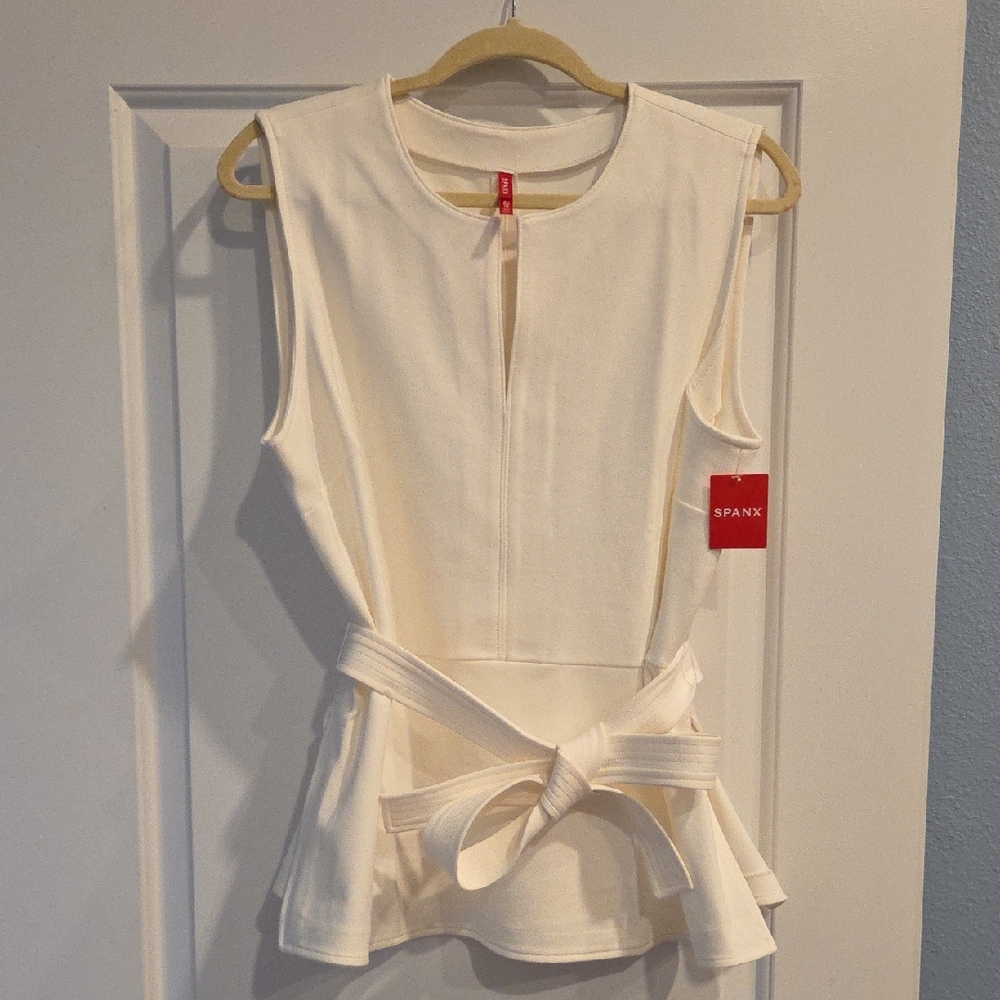 SPANX NWT - XL Ponte Contrast Tie Top. Never Worn.